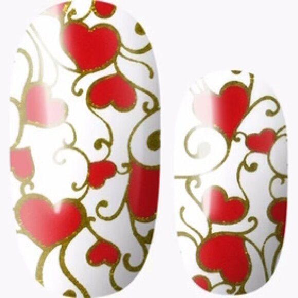Lily & Fox Other - LILY & FOX - GOLDEN LOVE AFFAIR Nail Stickers Wraps Strips Valentine's Day
